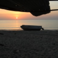 Sunrise over Biranybirany's beach